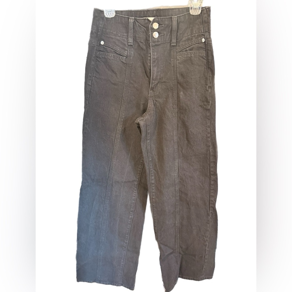 Universal Thread Black Straight Wide Leg Denim Pants